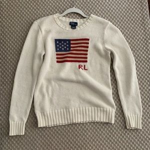 Vintage Ralph Lauren american flag sweater